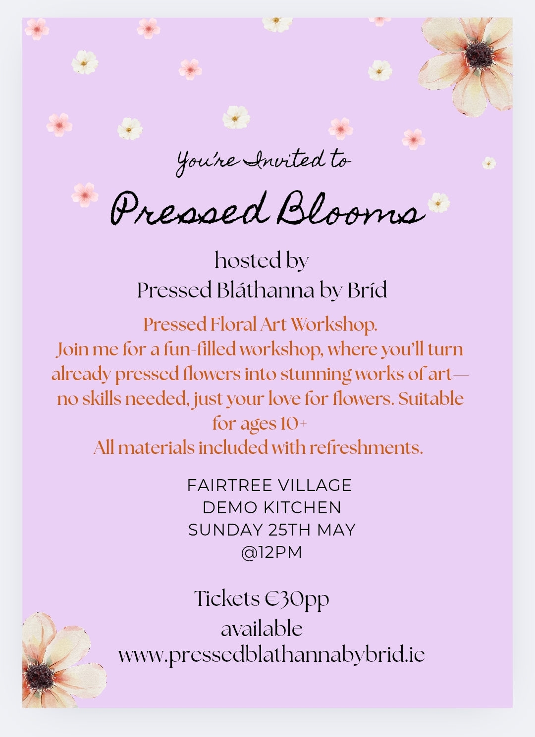 Pressed Blooms Workshop